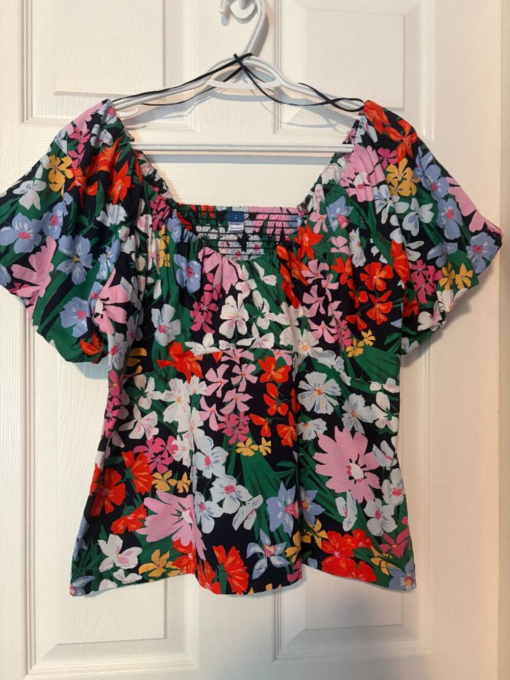 Waist-Defined V-Neck Top OLD NAVY